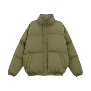 essentials-puffer-jacket-army-green